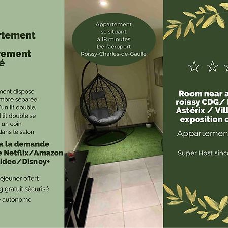 Appartement Cosy Proche Roissy Cdg Asterix Disneyland Paris Goussainville  Buitenkant foto