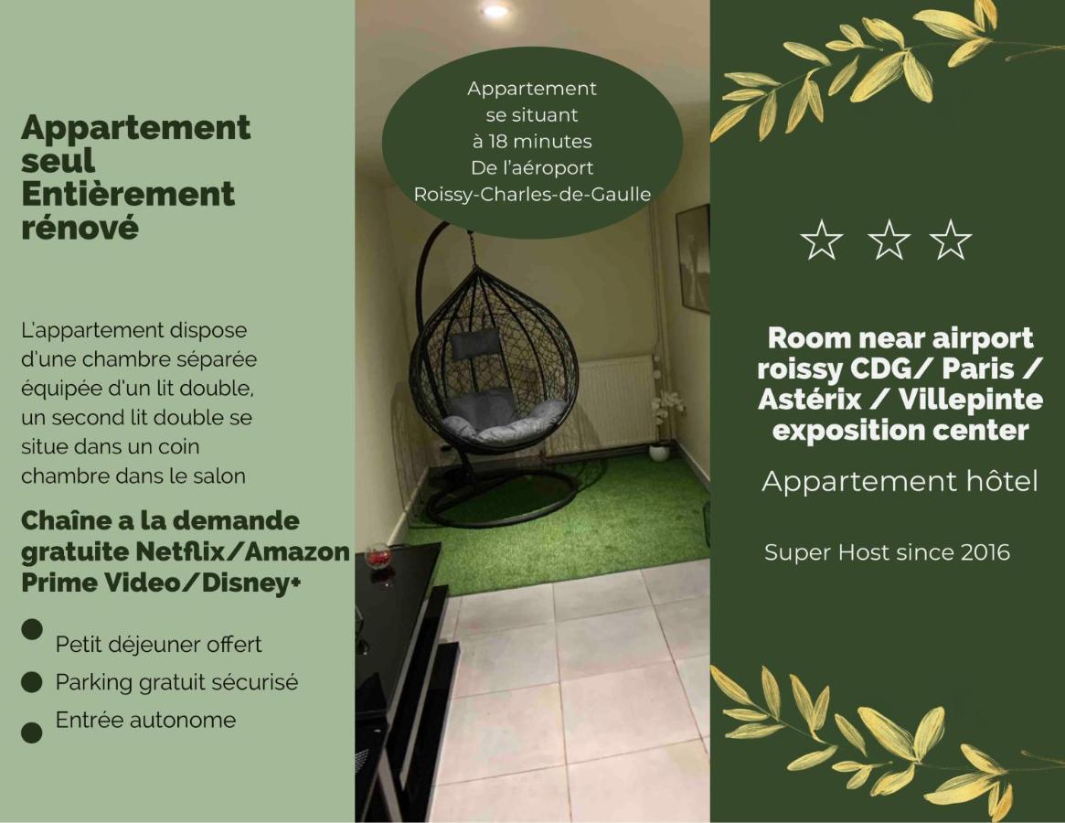 Appartement Cosy Proche Roissy Cdg Asterix Disneyland Paris Goussainville  Buitenkant foto